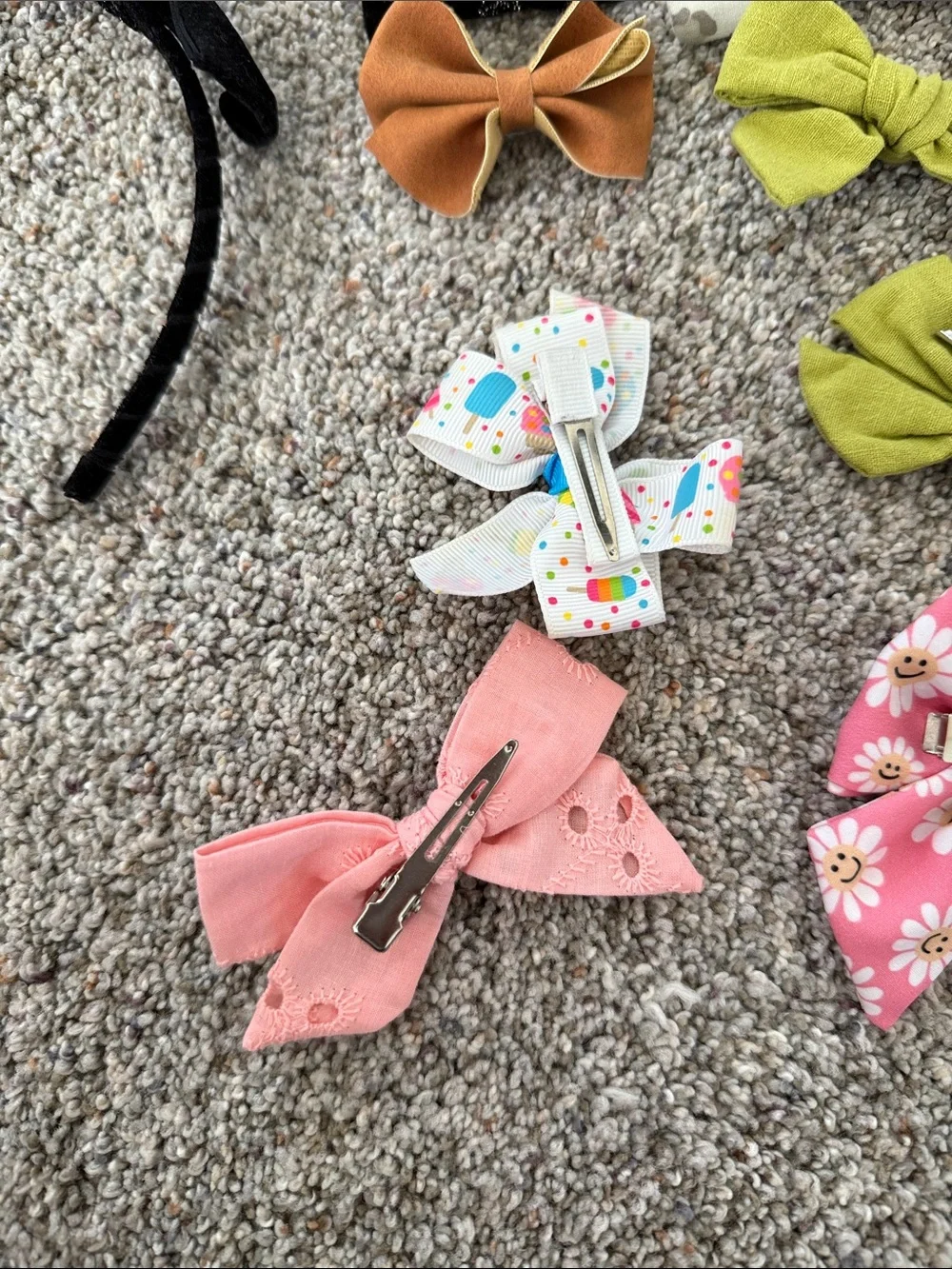 Kids Hair Accessory Set - Colorful Bows & Headbands bundle